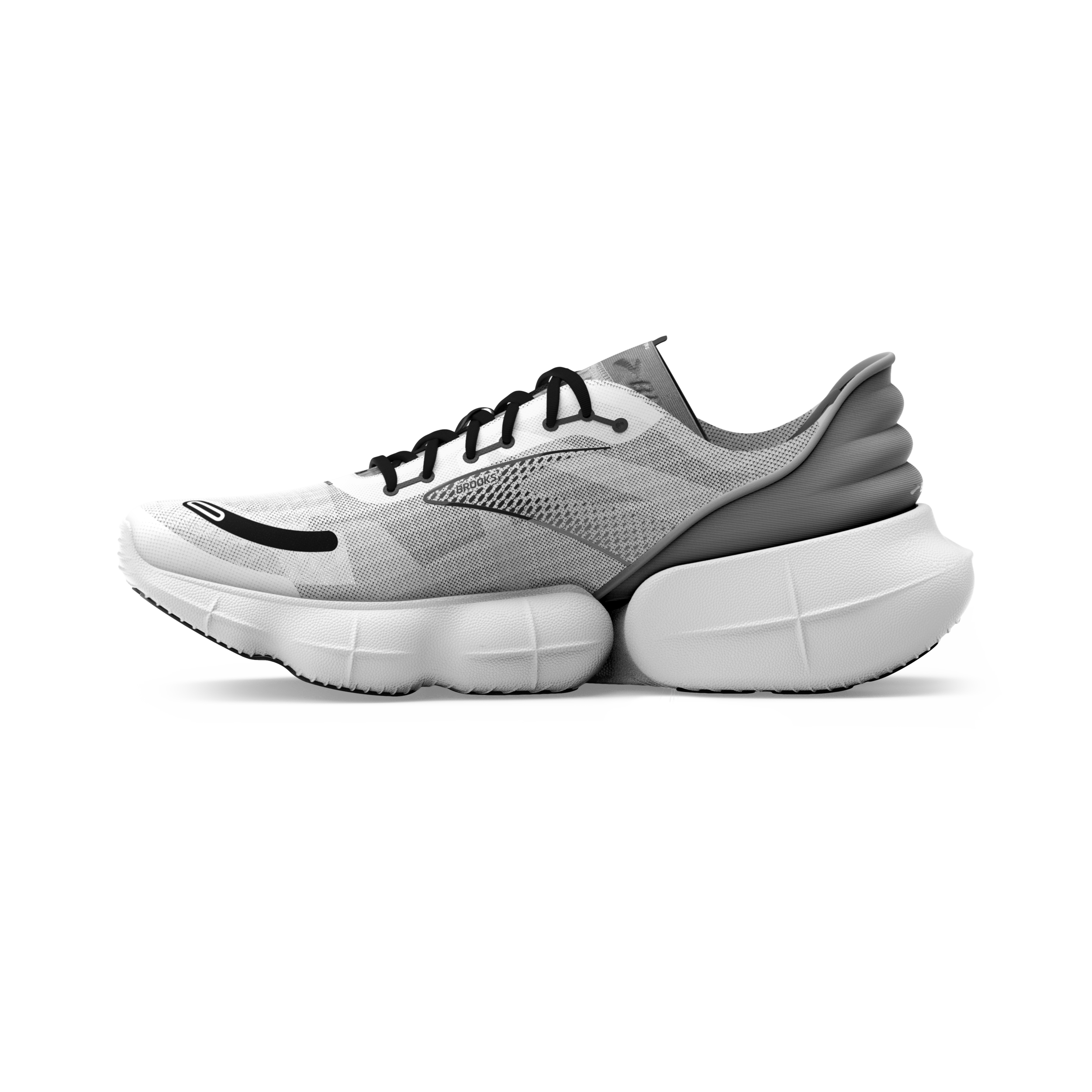 Brooks Aurora-BL Men\'s Size 9 Grey Black White Running Shoes 1103671D108 Brooks Aurora BL Running Shoe Neutral Cushion White Beige  main image 3