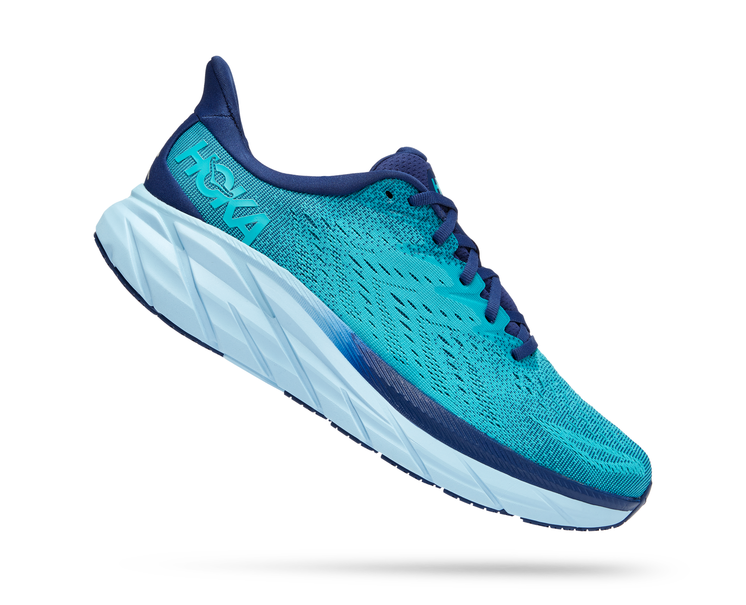 HOKA MEN'S CLIFTON 8 WIDE BELLWETHER BLUE / SCUBA BLUE